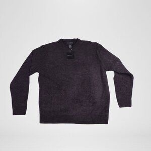 Croft & Barrow Men’s Knit Crewneck Sweater Wine Burgundy Size Large Tall NWT
